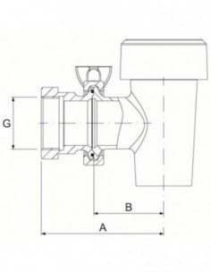 Boiling pan drain tap 2" boiling pan 2