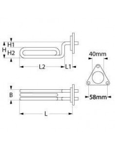 EXPOBAR coffee machine heating element 2500W 2