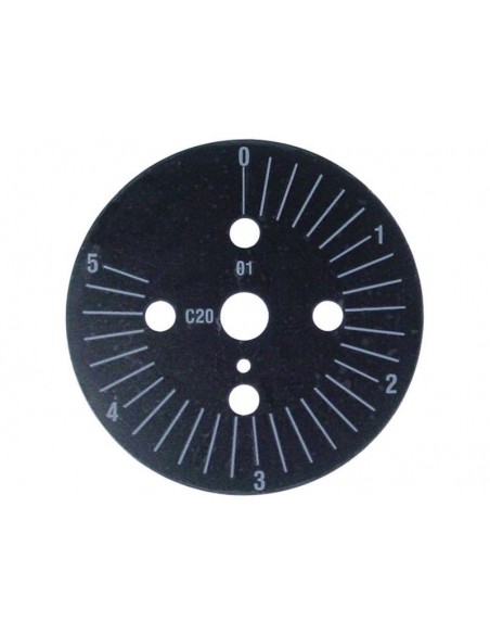 Dial fascia graduation 5min rotation 0-290° ø 60mm