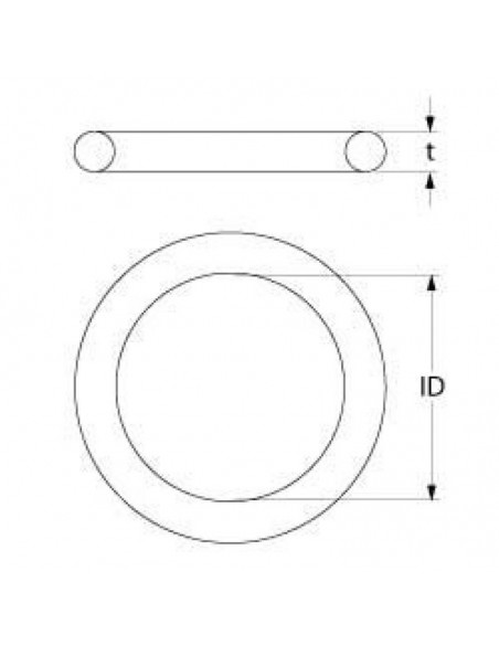 Teikos, Mareno, Silko dishwasher, fryer O-ring Viton thickness 3,53mm ID ø 66,27mm Qty 1 pcs