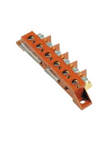 Terminal block 6 poles screw connection hole distance 122 mm