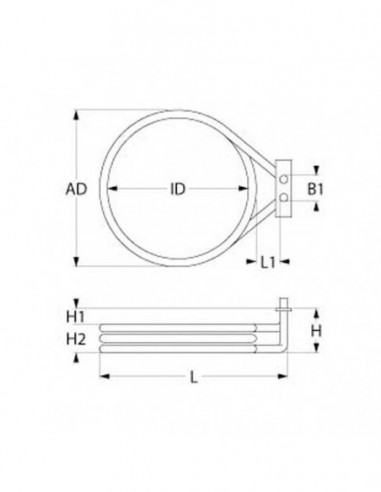TECNOEKA oven heating element 3000W