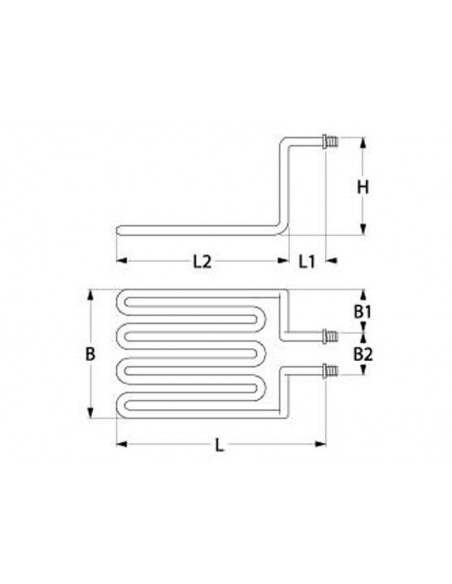Haka fryer heating element 6000 W, 400 V