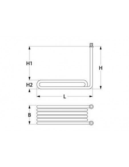 Haka fryer heating element 6000 W, 400 V