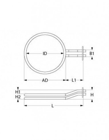 Zanussi convection oven heating element 8000W,...