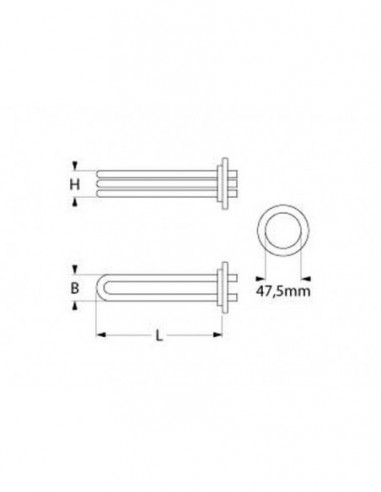 Meiko dishwashing tank heating element 9000W, 230V