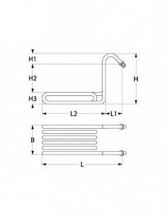 MKN fryer heating element 2000W 2