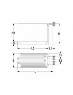 Roka fryer heating element 6000 W, 230/400 V 2