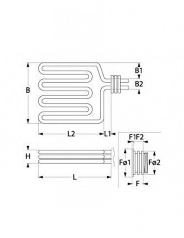 MARENO, SILKO,  Olis fryer heating element 12000W