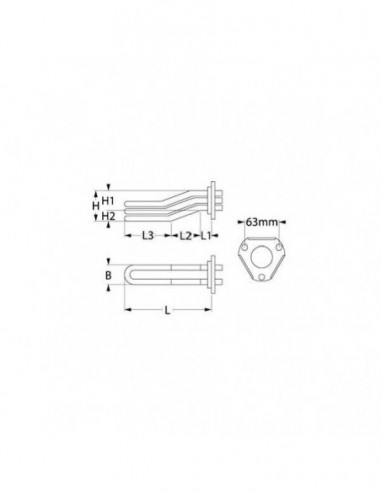 SPAZIALE boiler heating element 2800W