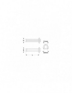SPAZIALE boiler heating element 3800W 2