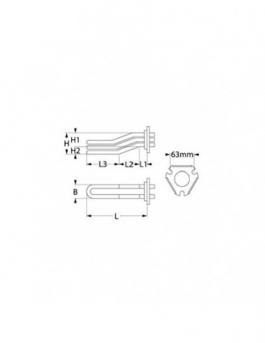 La SPAZIALE heating element 3800W