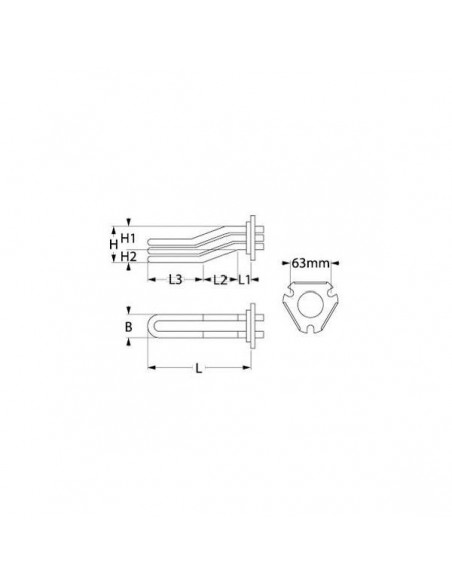 La SPAZIALE heating element 3800W