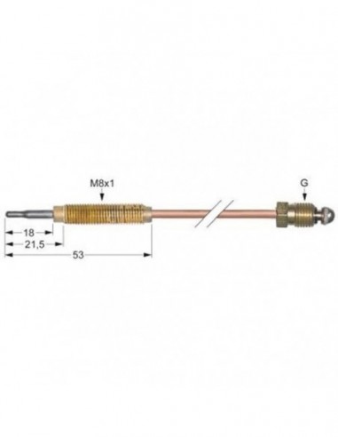 Potis, Kuppersbusch, Mareno thermocouple SIT M8x1 L 320mm