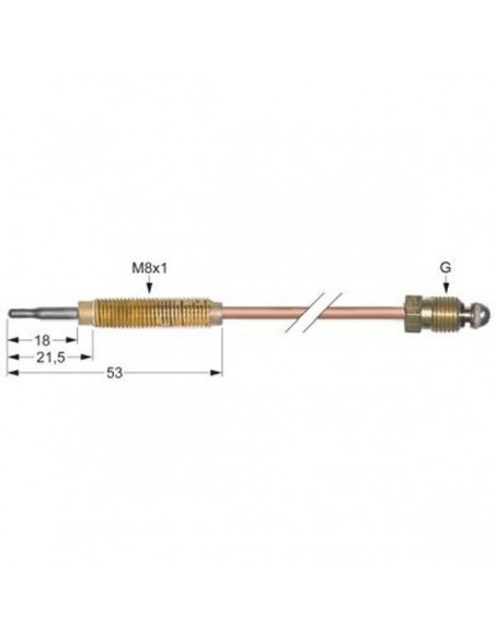 Potis, Kuppersbusch, Mareno thermocouple SIT M8x1 L 320mm