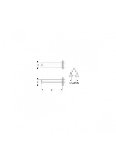 Modular, Marels dishwasher boiler heating element 8000W