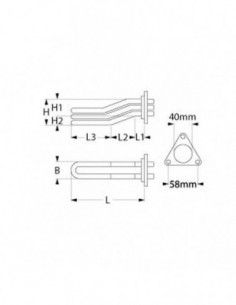 VIBIEMME, BRASILIA boiler heating element 5000W 2