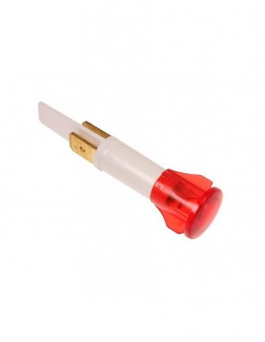 Indicator light ø 10 mm red 230 V connection male