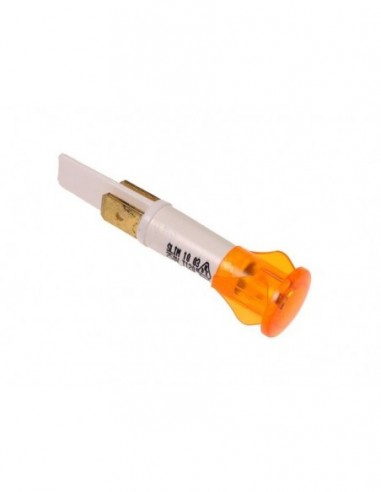 Indicator light diameter 10 mm yellow 230 V connection male