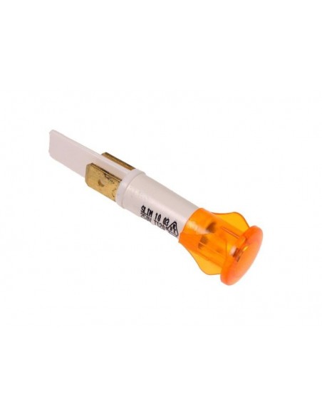 Indicator light diameter 10 mm yellow 230 V connection male