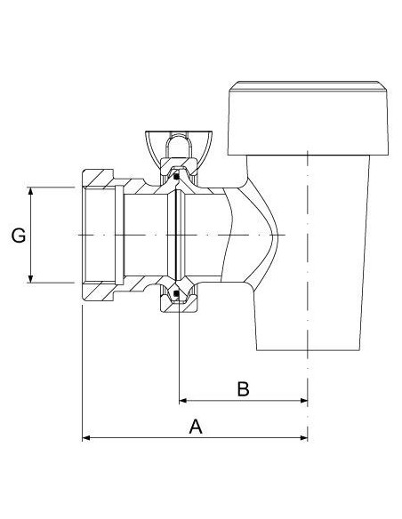 Boiling pan drain tap 2" IT conical seal
