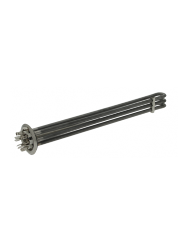 Heating element 6000W 230V L 385mm round flange...