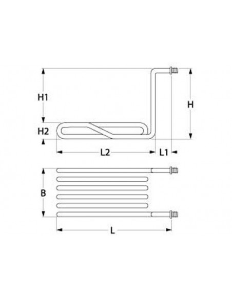 MKN  fryer heating element 3300W, 230V