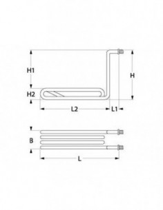 MKN fryer heating element 3300W, 230V 2
