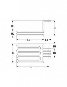 FriFri fryer heating element 3750W 230/400V  circuits 3 2