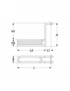 FriFri  fryer heating element 3000W, 230V 2