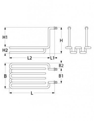 CF Cenedese fryer heating element 3000W, 230V