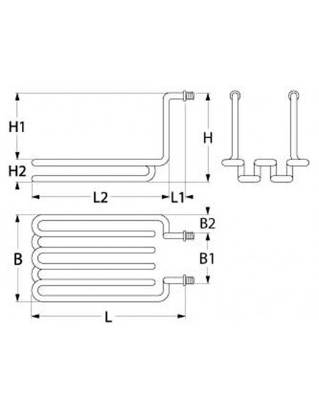 CF Cenedese fryer heating element 3000W, 230V
