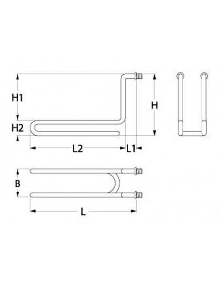 CF CENEDESE fryer heating element 1250 W, 230 V