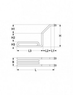 MKN fryer heating element 2000 W 2