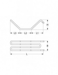 Leonidas gyros, kebab heating element 1400 W 2
