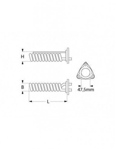 Professional dishwasher boiler heating element 2625 W, 230 V