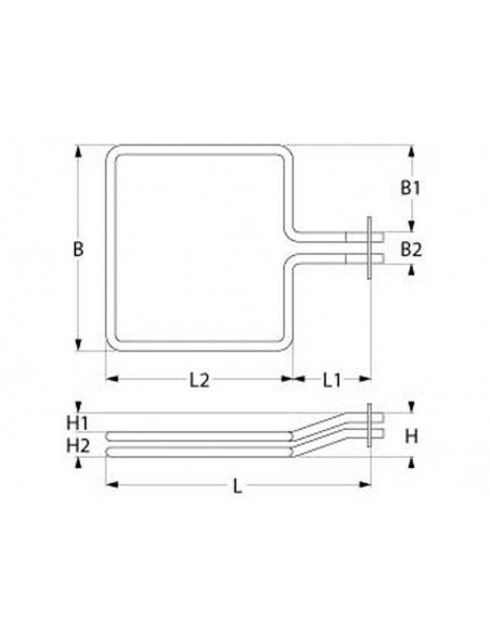 EGO, Electrolux, Juno, Zanussi, Ascaso convection oven heating element 4500W, 230V