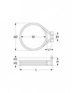 Wiesheu Wiwa convection oven heating element 4000W, 400V 2