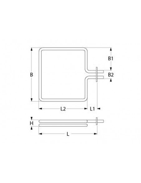 Zanussi convection oven heating element 2500W, 230V