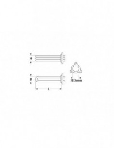 Rosinox dishwasher boiler heating element 4000W, 230V 2
