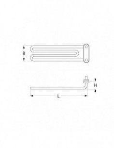 ANGELO PO dishwasher tank heating element 2700W 2