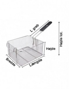 Fryer basket PALUX L1 300mm W1 200mm H1 120mm 2