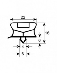 Zanussi refrigerated cupboard cold gasket profile 9794 W...