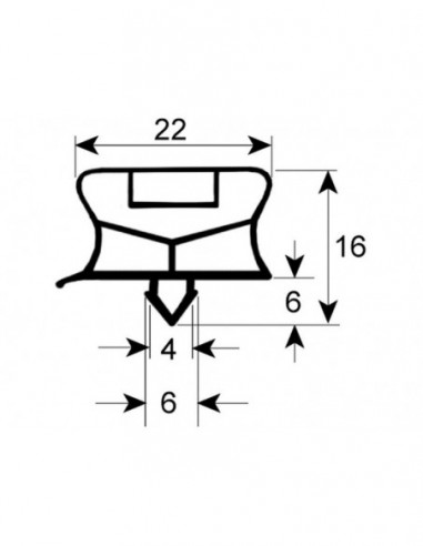 Zanussi refrigerated cupboard cold gasket profile 9794 W 626 mm L 1467 mm plug size