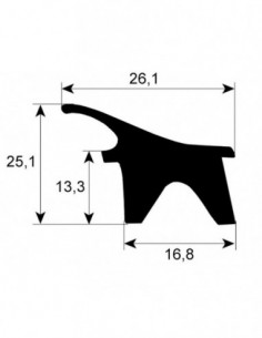 FOINOX door seal oven profile 2400 W 700mm L 915mm...