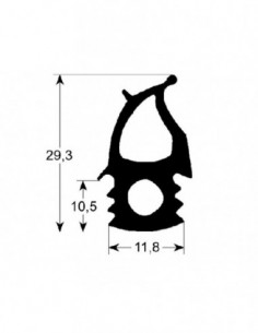 Electrolux oven door seal profile 2760 W 485 mm L 755 mm...