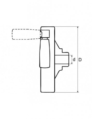 MKN hand wheel ø 200 mm D1 ø 40 mm bore ø 20 mm