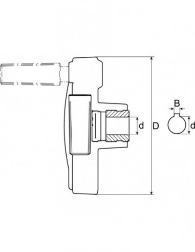 Kuppersbusch bratt pan hand wheel ø 160 mm D1 ø...